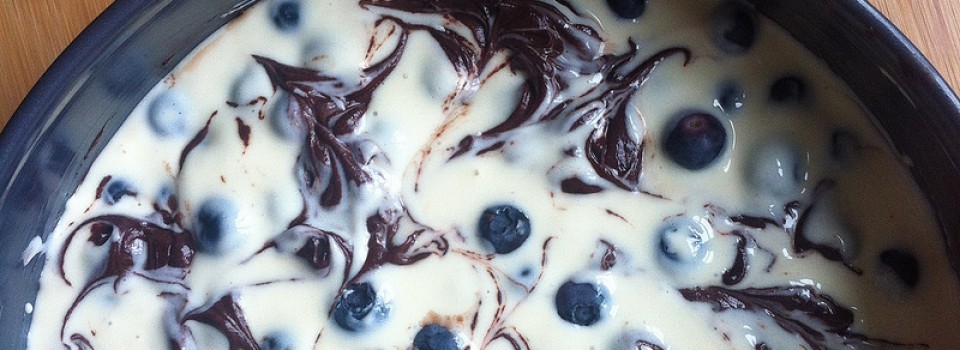 Kochen >> Käsekuchen-Brownie mit Heidelbeeren Kochen >> Käsekuchen-Brownie mit Heidelbeeren